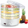 Extralink Home Large Food Dehydrator for Mushrooms, Fruit, Vegetables and Herbs Powerful Pro 500W + 5 Trays 27cm White