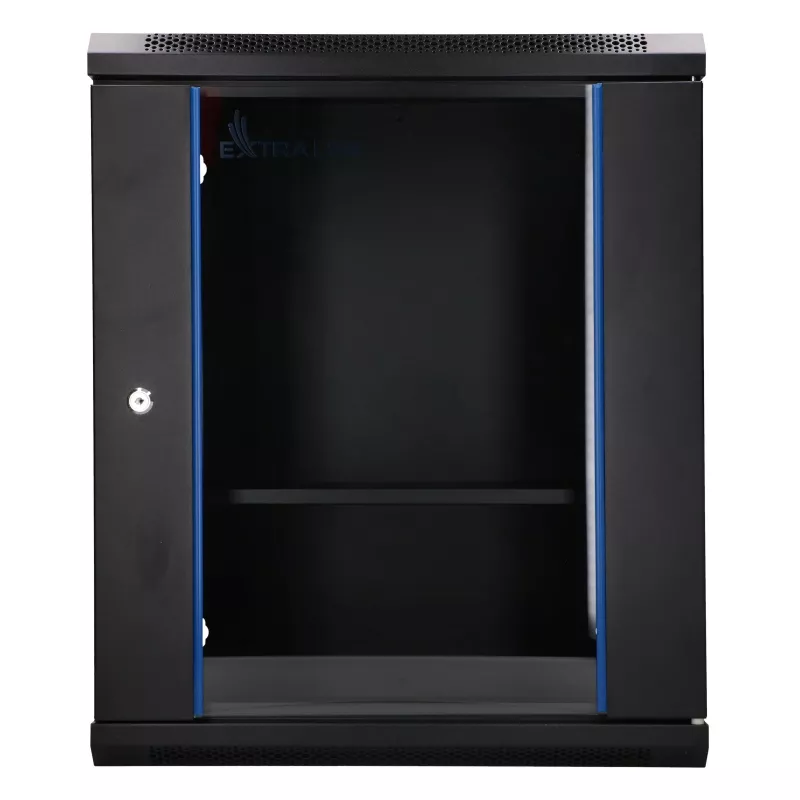 Extralink Lite 12U 530X400 WALL-MOUNTED Rackmount Cabinet Black With Shelf