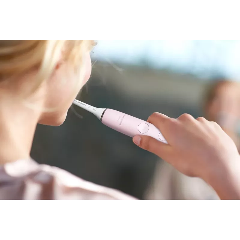 Electric sonic toothbrush Philips DiamondClean 9000 HX9911/29 — adult, built-in Li‑Ion battery, Soft & Normal modes, pink
