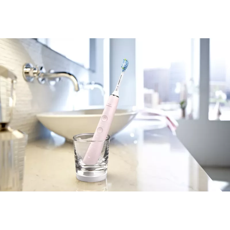 Electric sonic toothbrush Philips DiamondClean 9000 HX9911/29 — adult, built-in Li‑Ion battery, Soft & Normal modes, pink
