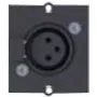 Bachmann - Modulares Faceplate-Snap-In - 3 PIN XLR - Black