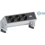 BACHMANN DESK2 1x Grounded Plug 1xUSB Charger Stainless Steel (902.5712)