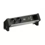 BACHMANN DESK2 ALU BLACK 2x Grounded Plug 1x USB-Charger 1x ABD GST18