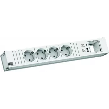 Power strip Bachmann CONI 4x CEE7/3 model 912.702 — 4 outlets, compact design