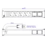 Power strip Bachmann 916.705 with 4x CEE7/3 sockets, 2x CM ports, 0.2 m cable