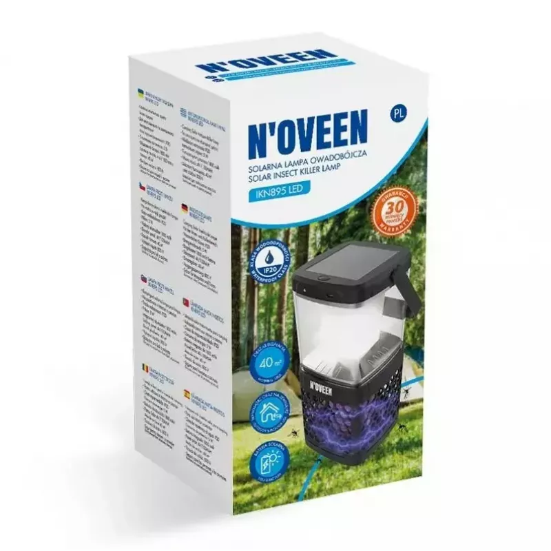 Insecticide lamp NOVEEN IKN895 LED IP20 solar-powered indoor use