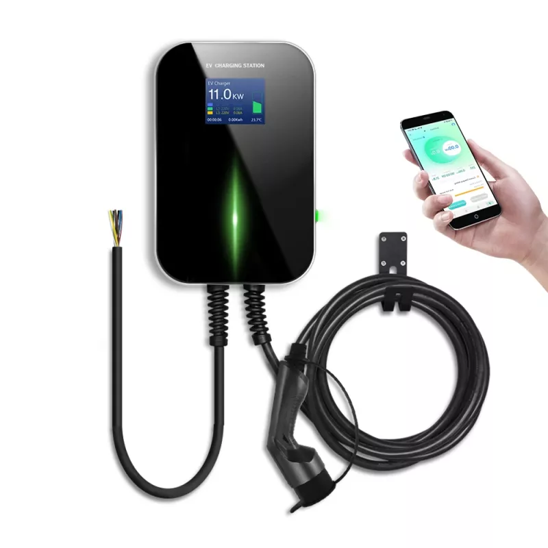 Extralink BS20-BC-22kW-APP Electric Car Charger Type 2 32A 22kW, 3 Phases, LCD Screen, App, 6.1m