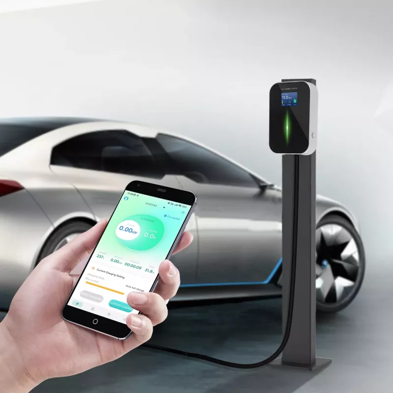 Extralink BS20-BC-22kW-APP Electric Car Charger Type 2 32A 22kW, 3 Phases, LCD Screen, App, 6.1m