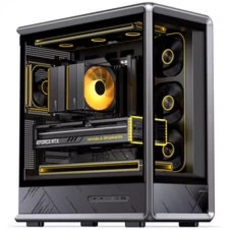 Jonsbo D401 PC-Enclosure, Midi Tower, ATX, Tempered Glass - black