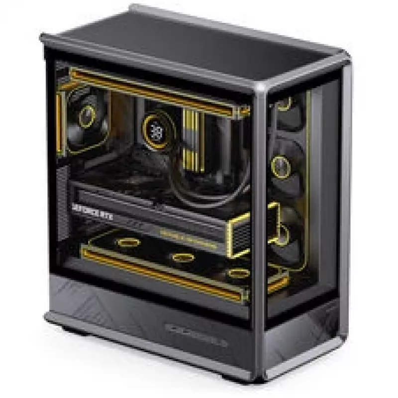 Jonsbo D401 PC-Enclosure, Midi Tower, ATX, Tempered Glass - black