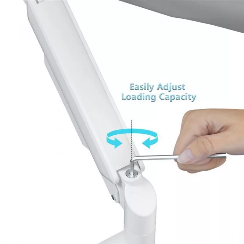 Monitor mount GEMBIRD MA-DA2-06-W for 17–32 inch screens, desk clamp/rail mounting, white