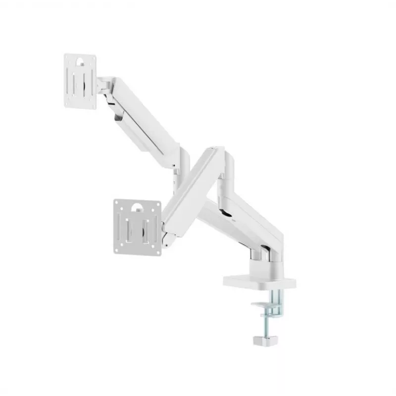 Monitor mount GEMBIRD MA-DA2-06-W for 17–32 inch screens, desk clamp/rail mounting, white