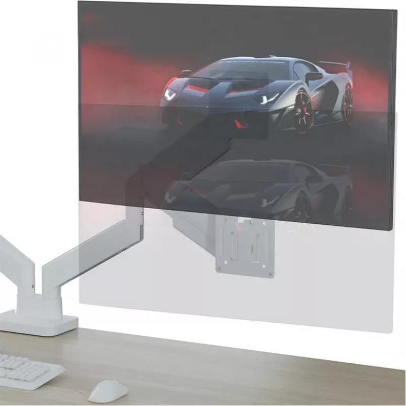 Monitor mount GEMBIRD MA-DA2-06-W for 17–32 inch screens, desk clamp/rail mounting, white