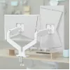 Monitor mount GEMBIRD MA-DA2-06-W for 17–32 inch screens, desk clamp/rail mounting, white
