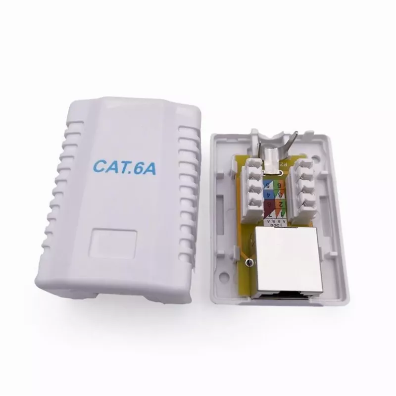 Wall-mounted shielded network socket GEMBIRD 1×RJ45 Category 6A FTP