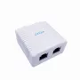 Wall-Mounted Shielded Network Outlet GEMBIRD Gniazdo natynkowe 2×RJ45 Cat6A FTP