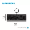 HP 125 Wired Keyboard Full-size USB Membrane Black