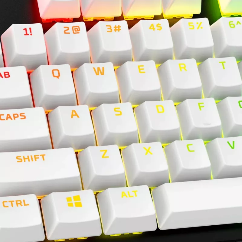 Keyboard keycap set, HP HyperX Full key Set Keycaps, white, compatible with HyperX and most mechanical keyboards