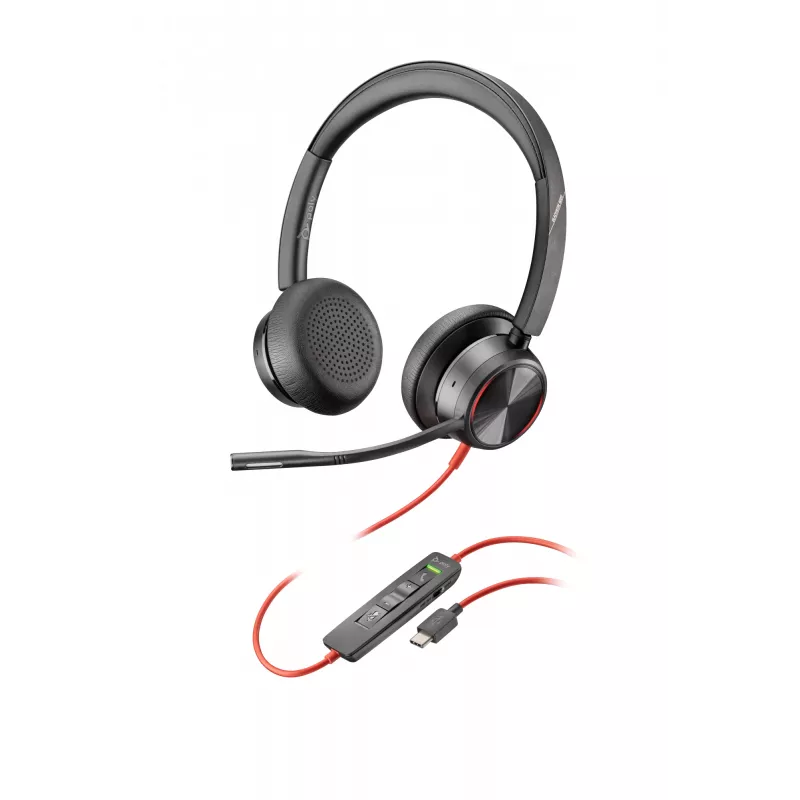 HP Poly Blackwire 8225 USB-C Headset, Wired, Office/Call center, 185 g, Headset, Black