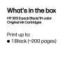 HP 303 2-pack Black/Tri-color Original Ink Cartridges, Standard Yield, Black, Cyan, Magenta, Yellow, Pigment-based ink, Dye-based ink, 4 ml, 4 ml