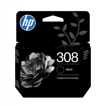 HP 308 2-Pack Black/Tri-color Original Ink Cartridge Combo, Standard Yield, Black, Cyan, Magenta, Yellow, Dye-based ink, Pigment-based ink, 2 pc(s), 160 pages