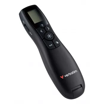 Verbatim Keynote Wireless Presenter with LCD Display, RF, USB, 30 m, Black