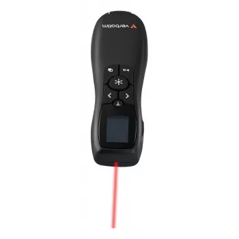 Verbatim Keynote Wireless Presenter with LCD Display, RF, USB, 30 m, Black