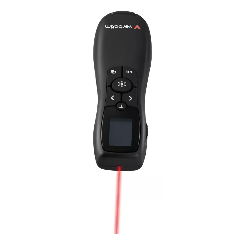 Verbatim Keynote Wireless Presenter with LCD Display, RF, USB, 30 m, Black