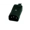 19in Power Strip 6-Way CEE7, Connection Cable 2.35m, Black - for Connecting Devices with Standard Earthed Plug to UPS (808892)