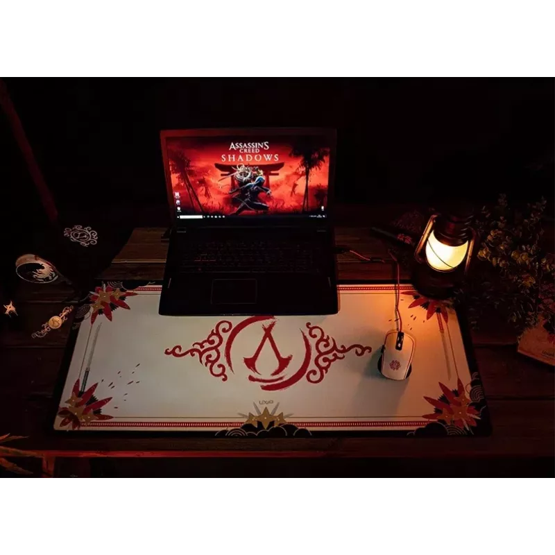 Lexip X Ubisoft - Assassin's Creed - Shadows XXL Mousepad, Black, Gold, Red, White, Image, Non-slip base, Gaming mouse pad