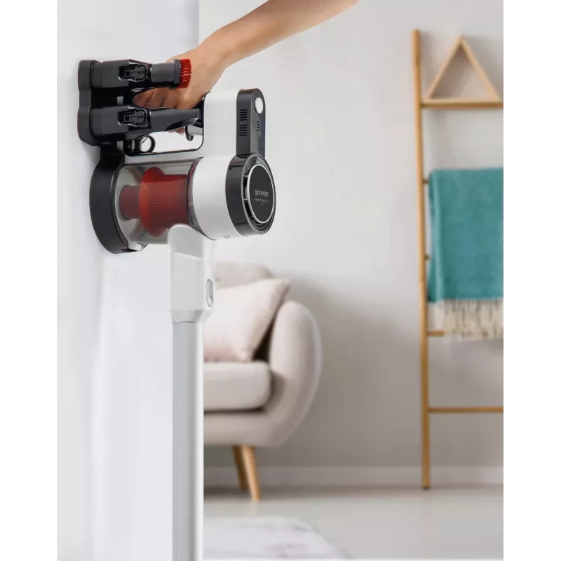 Gorenje SVC216FMLW Stick vacuum Battery Dry HEPA Bagless 0.5 L 135 W Black, White