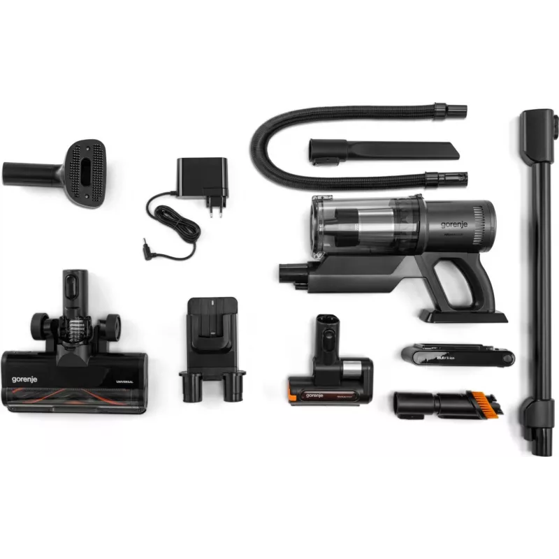 Gorenje SVC296449NMBL 2-in-1 stick vacuum Battery Dry HEPA Bagless 0.6 L 550 W Anthracite