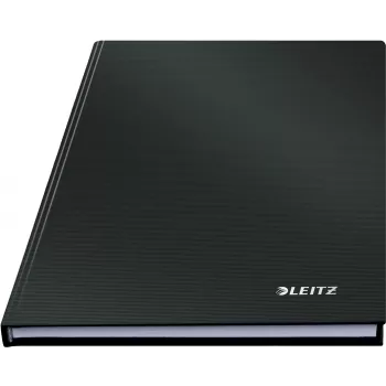 Leitz Notebook Solid Hardcover A5 Ruled 90 gram 80 sheets, Monochromatic, Black, A5, 80 sheets, Glossy, 80 g/m²