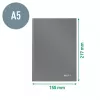 Leitz Notebook Solid Hardcover A5 Ruled 90 gram 80 sheets, Monochromatic, Black, A5, 80 sheets, Glossy, 80 g/m²