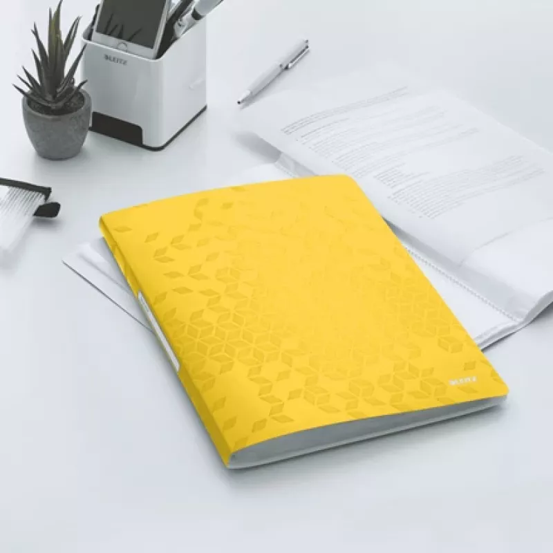 Leitz Display Book WOW PP 20 pockets, Yellow, Polyvinyl chloride (PVC), 20 pockets, A4, 231 mm, 13 mm