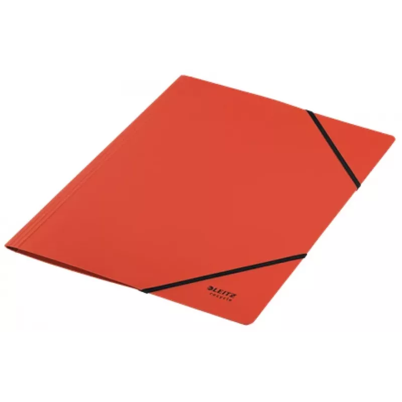 Leitz Recycle Card Folder with elastic bands, Conventional file folder, A4, Carton, Red, Landscape/Portrait, 250 sheets