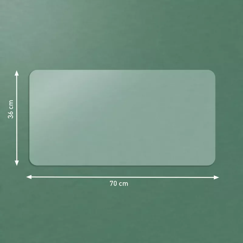 Leitz Large Transparent Desk Mat, Transparent, Polyvinyl chloride (PVC), 360 mm, 700 mm, 1 mm, 300 g