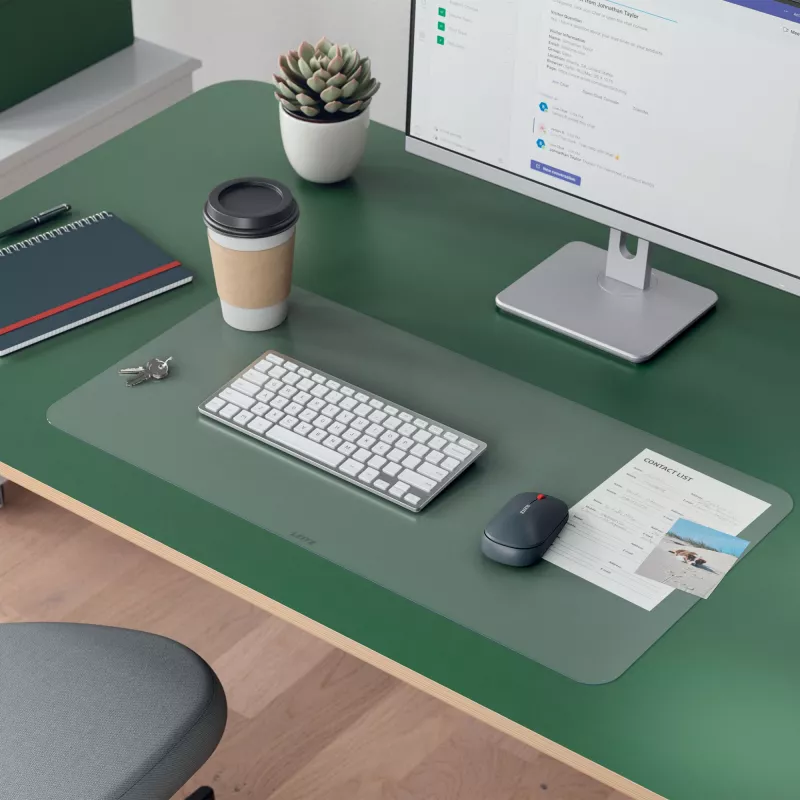 Leitz Large Transparent Desk Mat, Transparent, Polyvinyl chloride (PVC), 360 mm, 700 mm, 1 mm, 300 g