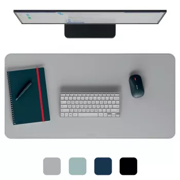 Leitz Large Desk Mat, Grey, Polyvinyl chloride (PVC), 400 mm, 800 mm, 2 mm, 350 g