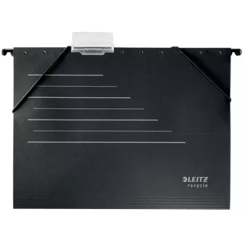 Leitz Alpha® Recycle Card Suspension File, A4, Black, Cardboard, 80 g/m², 150 sheets, 348 mm