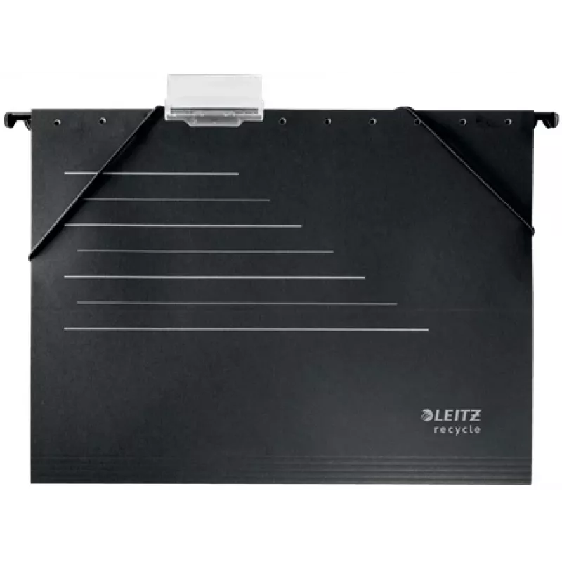 Leitz Alpha® Recycle Card Suspension File, A4, Black, Cardboard, 80 g/m², 150 sheets, 348 mm