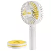 Unold Breezy 86610 handheld fan, white/yellow