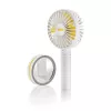 Unold Breezy 86610 handheld fan, white/yellow
