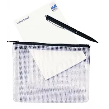Rexel Mesh Bag With Black Zip A6, A6, PVC, Black, Transparent, 170 mm, 7 mm, 16 g