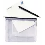 Rexel Mesh Bag With Black Zip A6, A6, PVC, Black, Transparent, 170 mm, 7 mm, 16 g