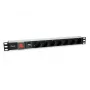 Equip 7-Outlet German Power Distribution Unit with Surge Protection and Switch