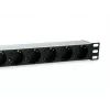 Equip 7-Outlet German Power Distribution Unit with Surge Protection and Switch