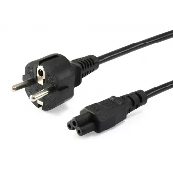 Equip High Quality Power Cord, C5 to Schuko, 3.0m, 3 m, C5 coupler, CEE7/7, H05VV-F3G, 250 V, 2.5 A
