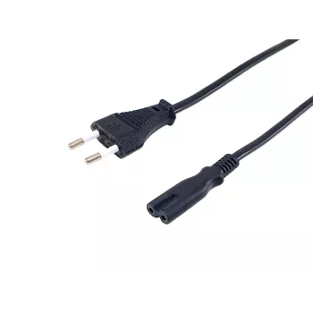 Equip High Quality Power Cord, C7 to 2pin Euro, 3.0m, 3 m, 2-pin, C7 coupler, H03VVH2-F, 250 V, 2.5 A