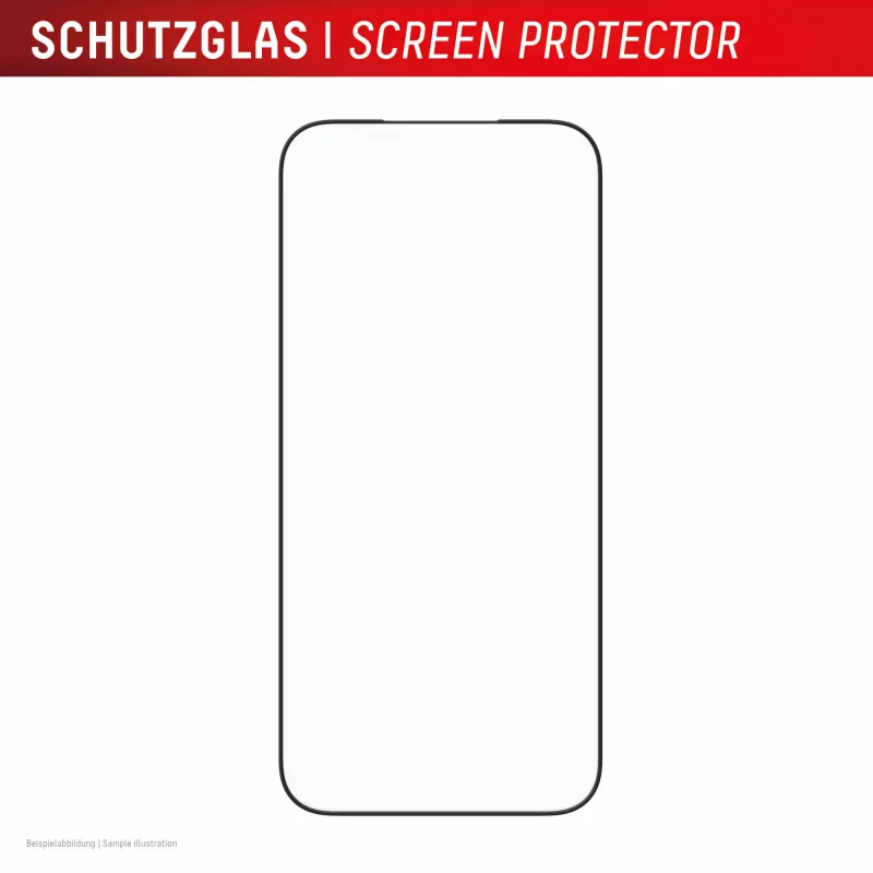 Screen protector e.v.i. Displex Premium for iPhone 17 Pro Max with Mount Master (scratch- and dirt-resistant, transparent/black)